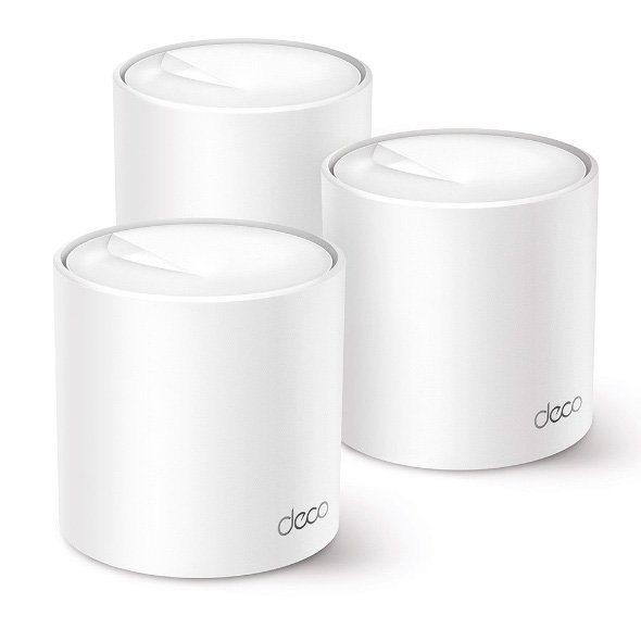 Sistema Deco X60 (3 piezas) TP-Link Mesh Wi-Fi 6 AX3000 (2 puertos RJ45 gigabit por pieza) MU-MIMO OFDMA Beamforming 4 antenas internas