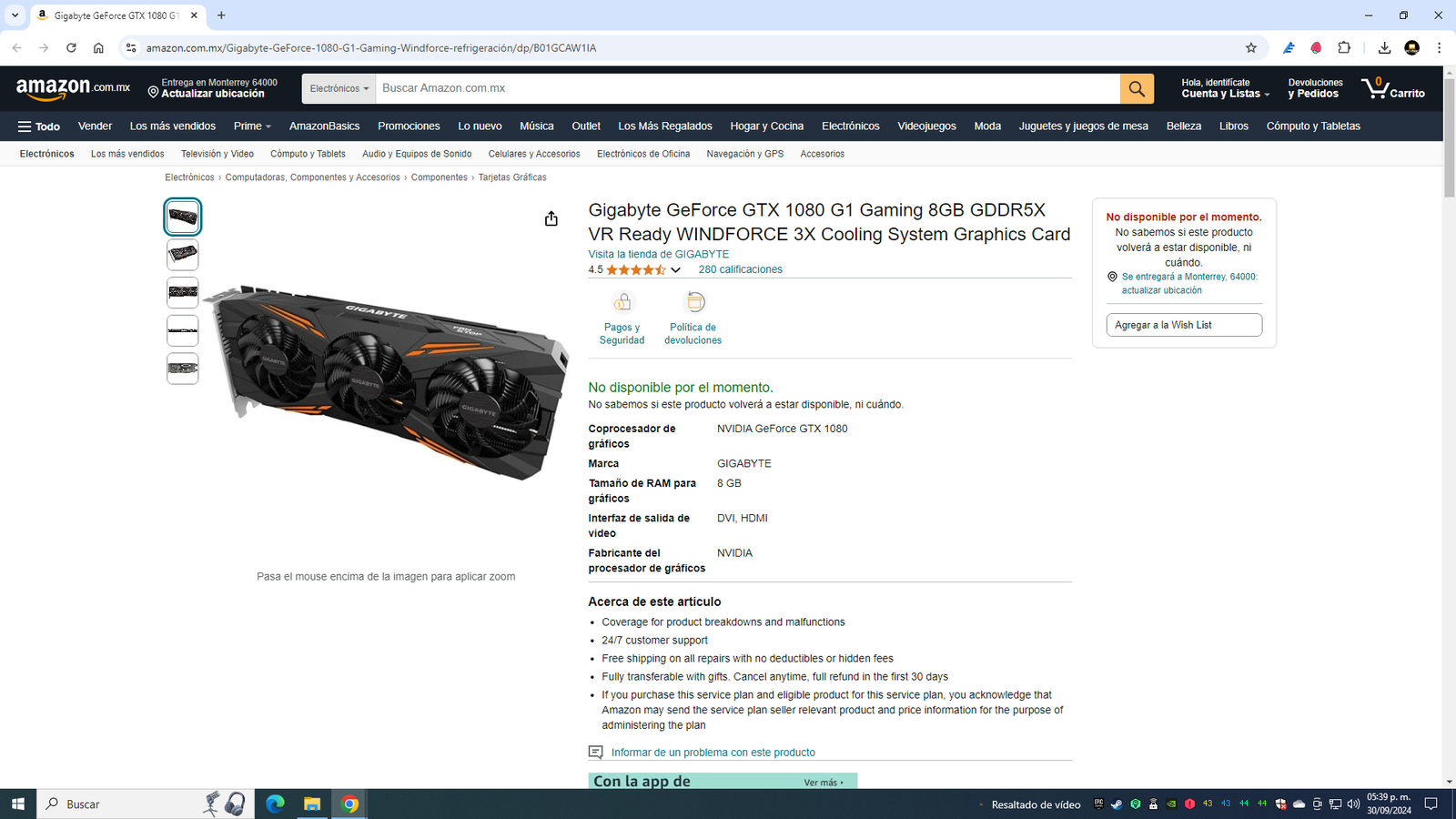 PC Gamer Core i5 GTX 1080 Monitor Samsung 32 Pulgadas - Imagen 8